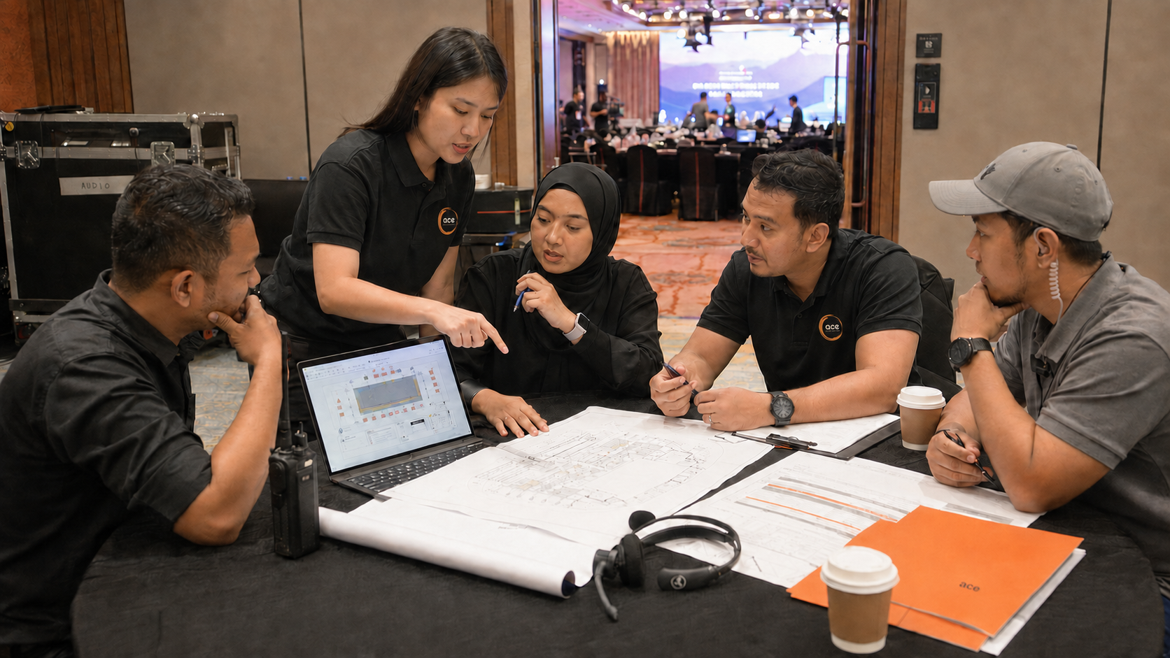 a.c.e event company team meeting with vendors in Kuala Lumpur.