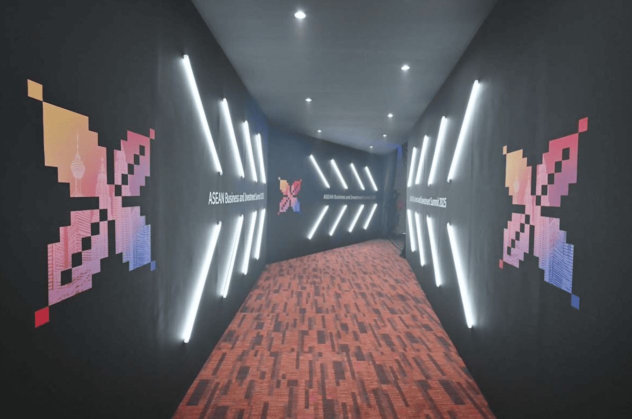 Immersive backstage tunnel design for ASEAN Business & Investment Summit (ABIS) 2025 regional business summit in Malaysia