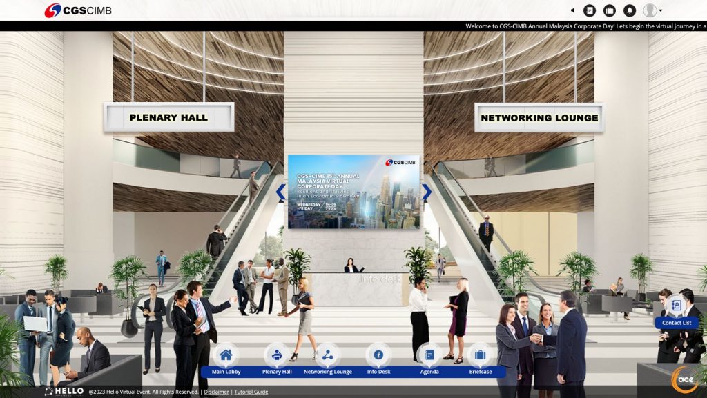 CGS-CIMB 15TH ANNUAL MALAYSIA VIRTUAL CORPORATE DAY | Above Creative Events