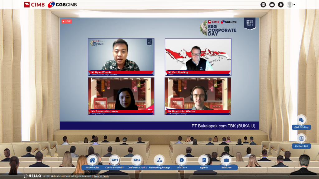 CGS-CIMB ESG Corporate Day Breakout Room 4 Frames