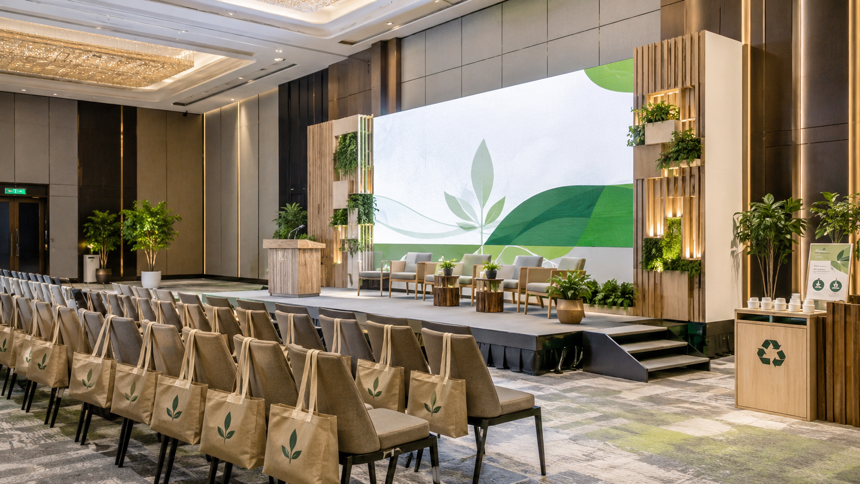 Sustainable event management services in Malaysia with eco-friendly corporate event setups.